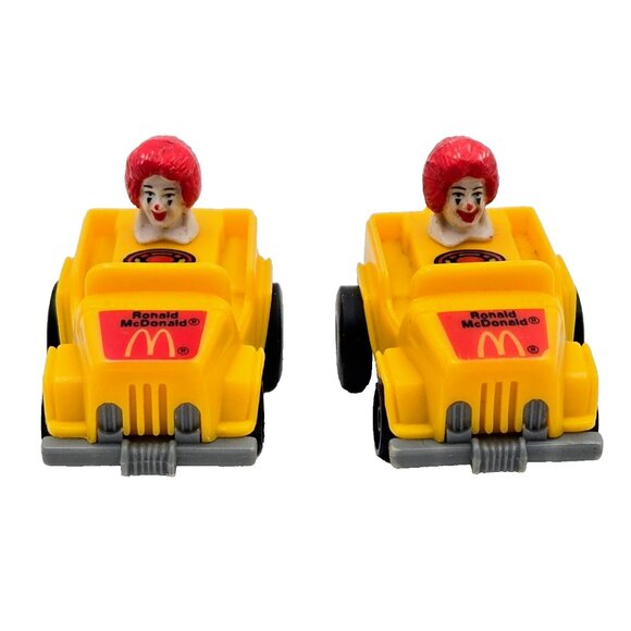 Ronald McDonald Happy Meal Pull Back Car McDonald’s Yellow Vintage 1985 Read - Picture 1 of 11